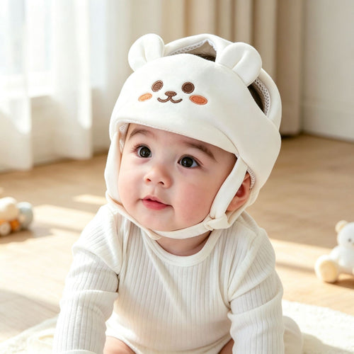 Baby Anti-Fall Helmet, Toddler Learning-to-Walk Cap, Children's Head Protection Safety Cap, Cute Cartoon Breathable Mesh