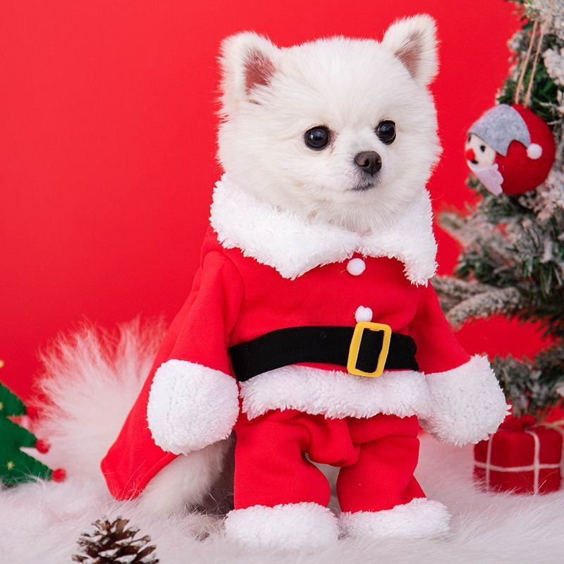 Pet Christmas Clothes Dog Teddy Autumn Winter Cape Cat Cape Clothes Birthday Party Decoration Costume Dog