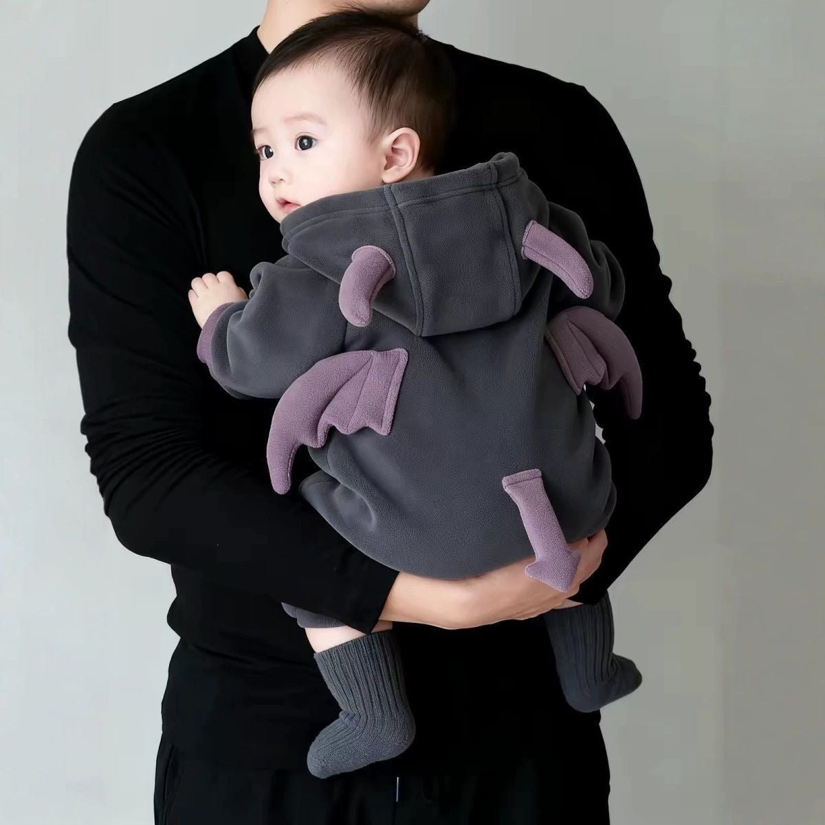 Soft Baby Rabbit Romper – Warm Hooded One-Piece Jumpsuit for Little Ones