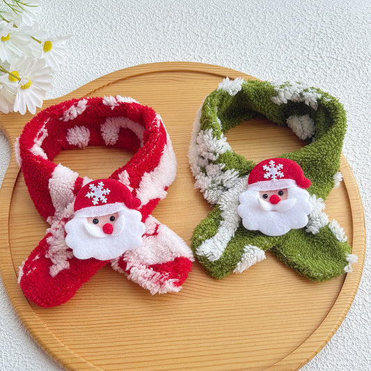 Christmas Pet Scarves, Plush Cat Scarves, Cute Warm Suede Dog Woolen Saliva Towels, Accessories for the Elderly