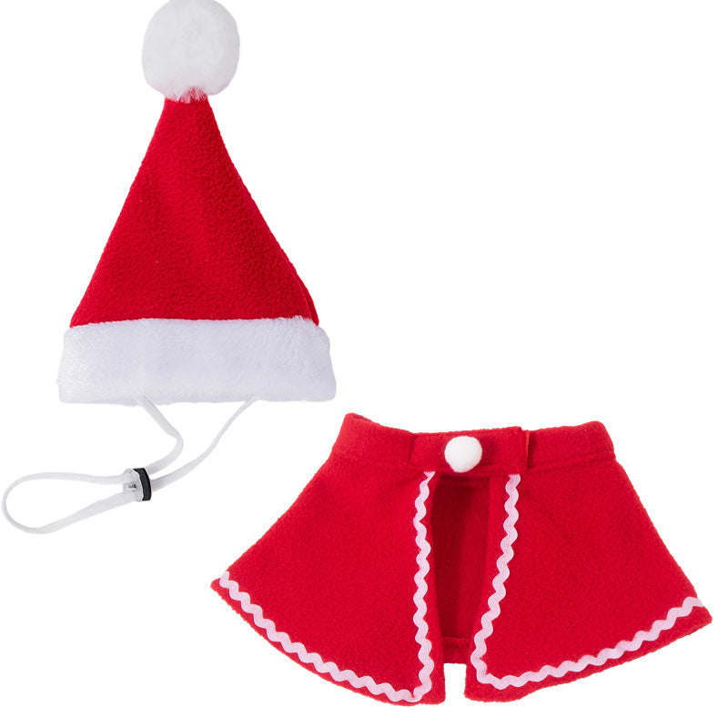 Pet Cat and Dog Hat Headwear Christmas Scarf Cloak Transformation Cloak Christmas Pet Clothes