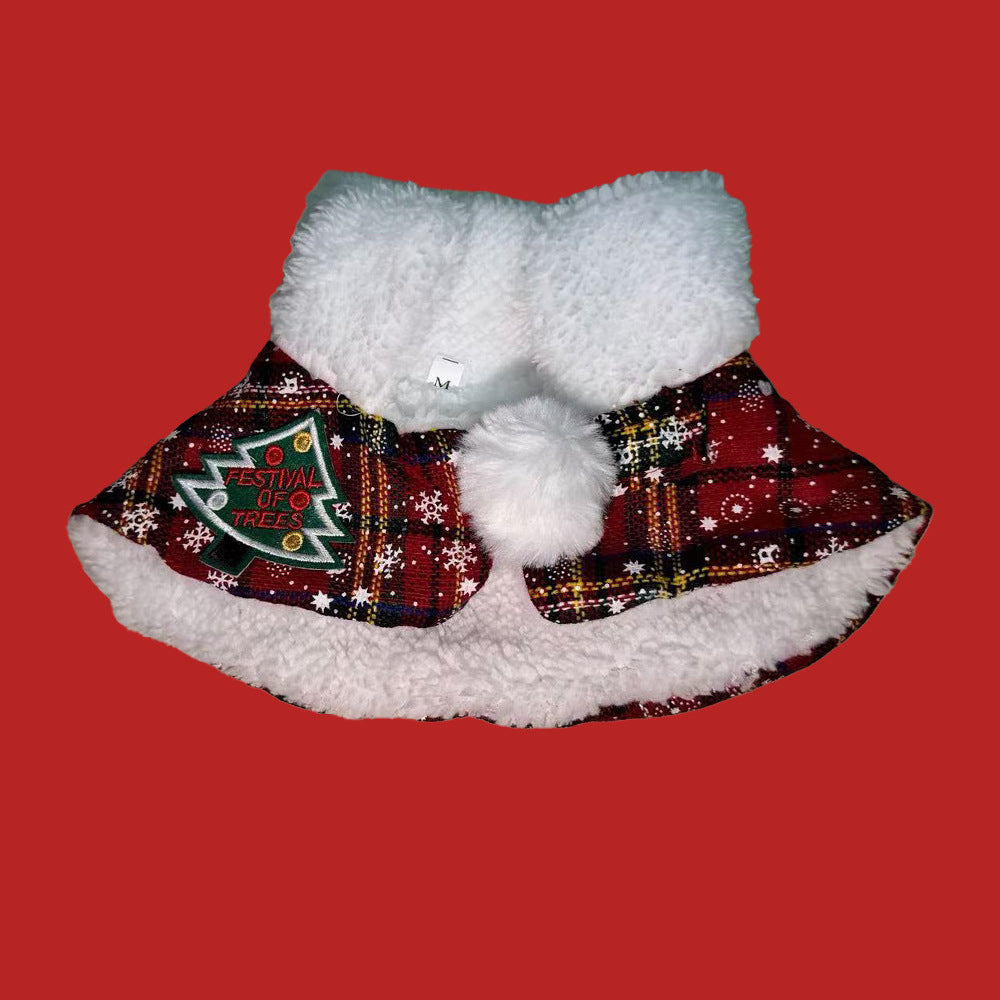 Cat Christmas Cape Dog New Year Shawl Pet Neck Scarf British Shorthair Spring Festival Autumn Winter Clothes Warm
