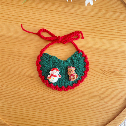 Pet Christmas Scarves, Cat Scarves, Dog Bibs, Accessories, Yarn Santa Bibs
