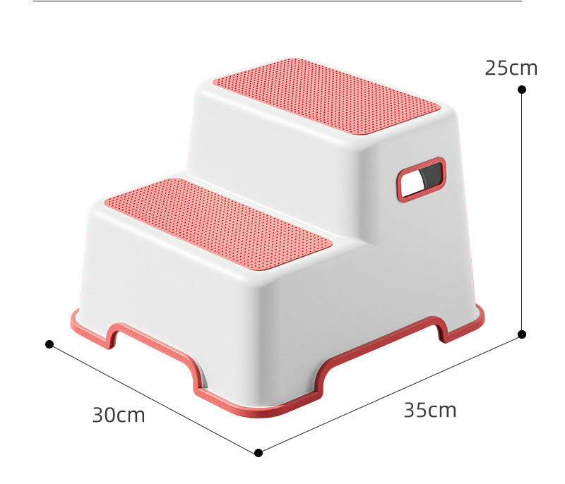 2-Step Toddler Step Stool – Anti-Slip Kids Bathroom & Potty Training Stool