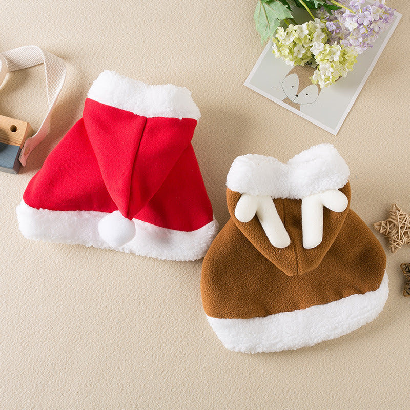 Pet Dog Cat Christmas Clothes Fawn Cape Deer Cape Cape Christmas Dress Elk Cape