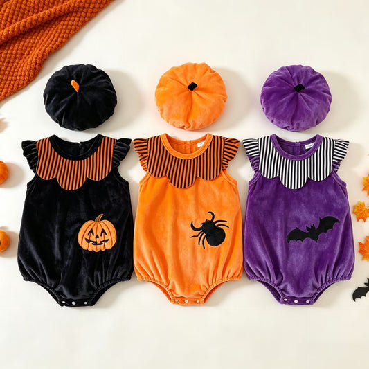 Baby Halloween Jumpsuit with Hat – Cute Soft Romper Outfit for Newborns and Toddlers