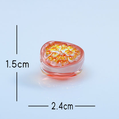 Miniature Landscape Creative Simulation Pineapple and Peach Food Toys Cute Figurines DIY Decorations Blind Bag Accessories Desktop Small Ornaments