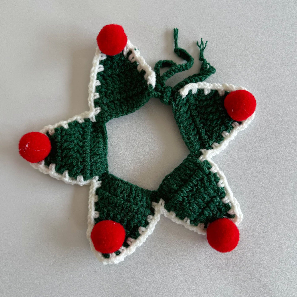 Christmas Cat Scarf, Dog Scarf, Saliva Towel, Small Size Dogs Pet Wool Collar, Hand-Knitted Accessories
