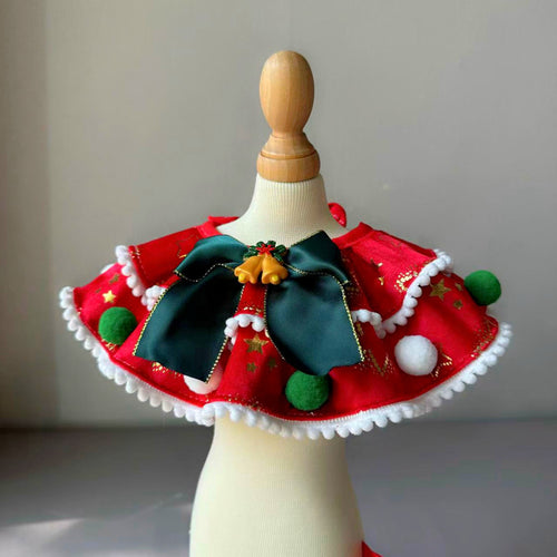 Pet Christmas Holiday Dress-up Scarf Decorative Supplies Dog Scarf Cat Slippery Towel Bib Bow Tie