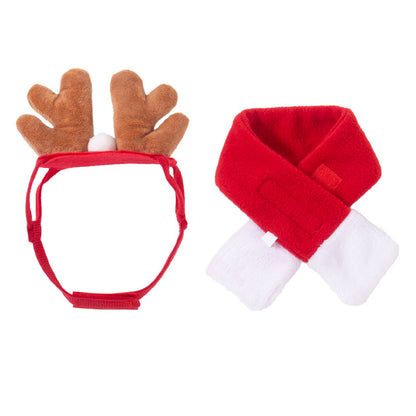 Pet Cat and Dog Hat Headwear Christmas Scarf Cloak Transformation Cloak Christmas Pet Clothes