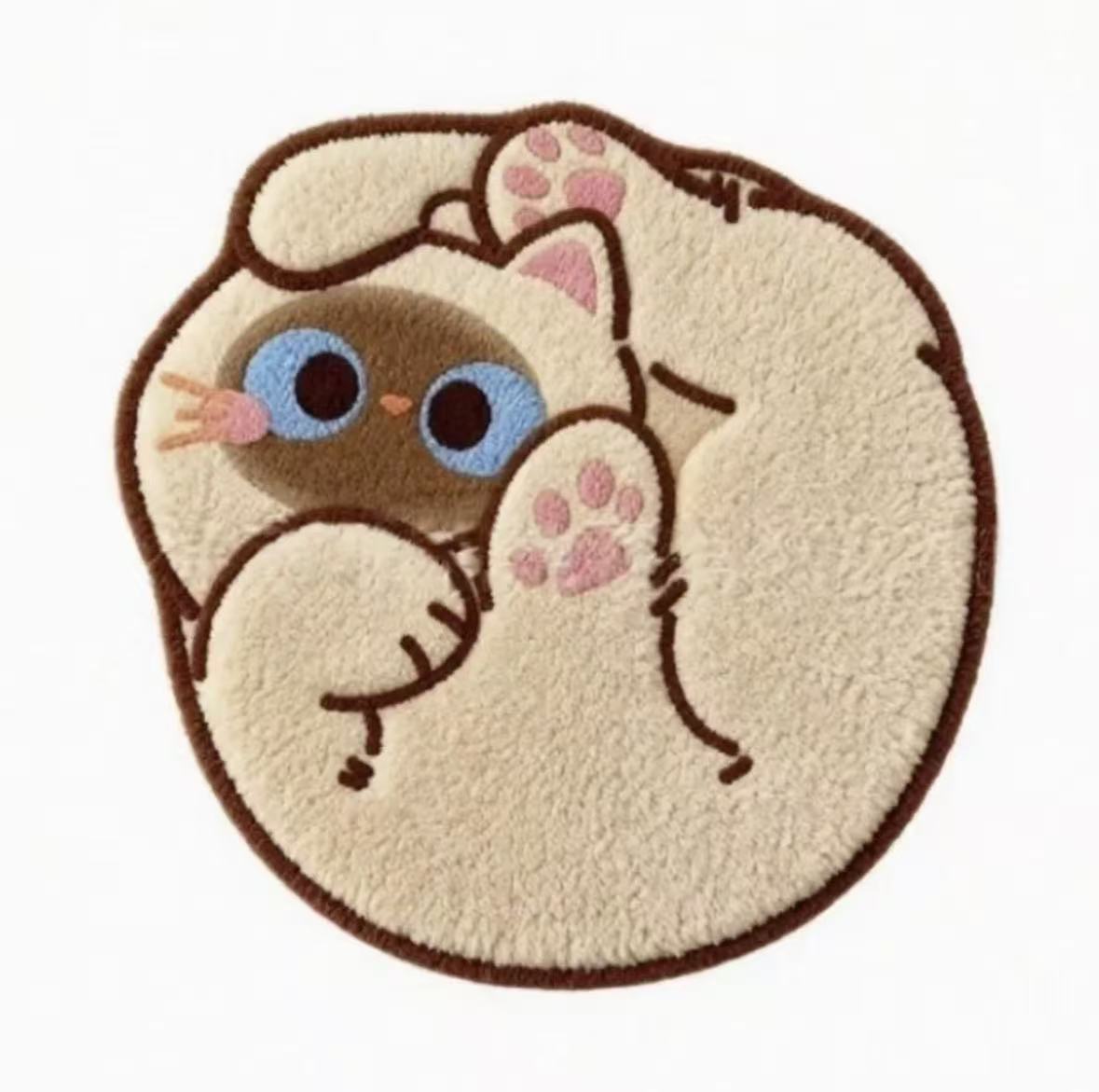Funny Cat Doormat, 3D Kitten Printed Door Mat, Cute Animal Floor Rug for Entryway Bathroom & Bedroom