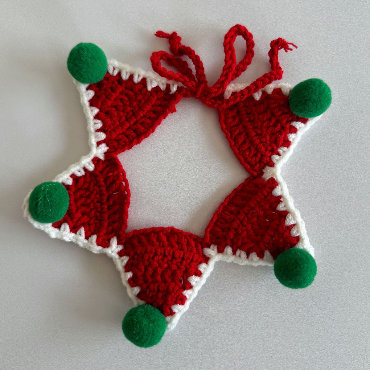 Christmas Cat Scarf, Dog Scarf, Saliva Towel, Small Size Dogs Pet Wool Collar, Hand-Knitted Accessories