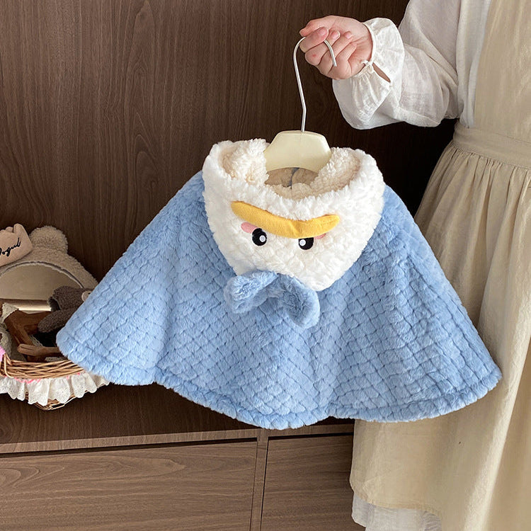 Cute Duck Baby Fleece Hooded Cloak – Cute Cozy One-Piece Romper