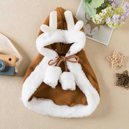 Pet Dog Cat Christmas Clothes Fawn Cape Deer Cape Cape Christmas Dress Elk Cape