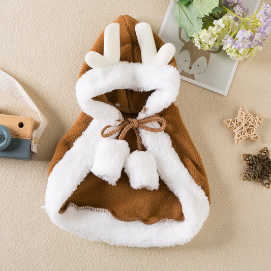 Pet Dog Cat Christmas Clothes Fawn Cape Deer Cape Cape Christmas Dress Elk Cape