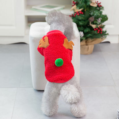 Dog Clothes Autumn and Winter Pet Clothes New Teddy Small Dog Pet Clothing Winter 21 Christmas Tree Fleece