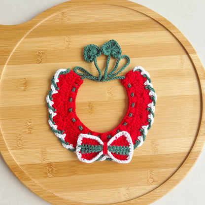 Pet Christmas Scarves, Cat Scarves, Dog Bibs, Accessories, Yarn Santa Bibs