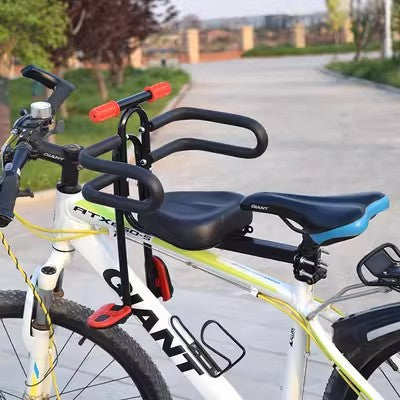 Front Mounted Child Bike Seat with Safety Guard & Footrests
