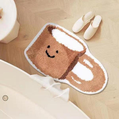 Cute Cat Bedroom Bedside Blanket Bathroom Bathroom Kitchen Waterproof Non-Slip Quick-Drying Foot Mat Imitation Cashmere Floor Mat