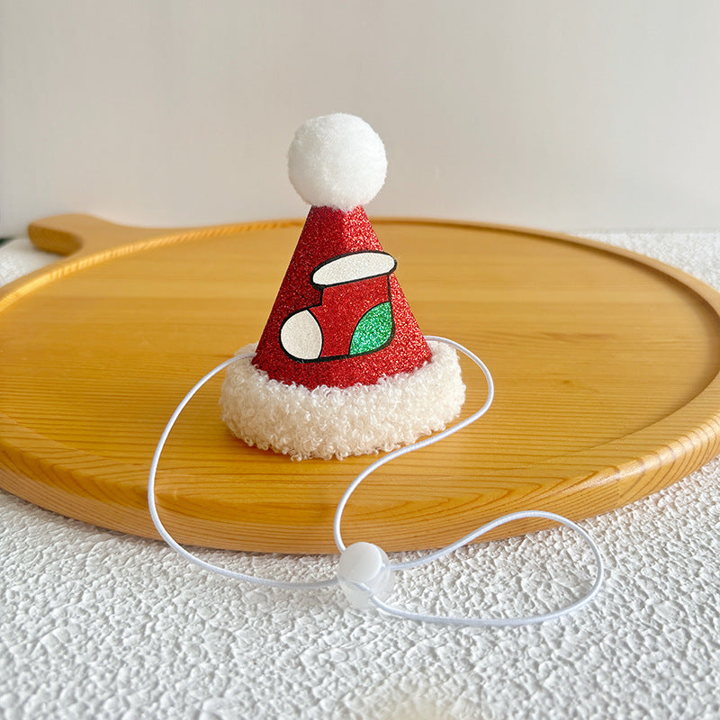 Pet Christmas Hats for Cats and Dogs, Headgear and Woolen Accessories