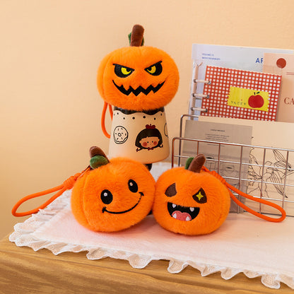 Halloween Pumpkin Plush Toy Pendant Keychain Ghost Pumpkin Doll