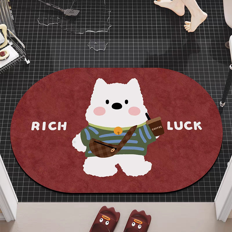 Realistic 3D Puppy Doormat, Funny Dog Entrance Mat, Cute Pet Floor Rug for Bedroom Bathroom & Home