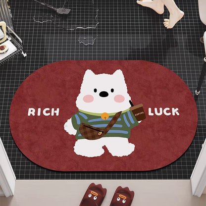 Realistic 3D Puppy Doormat, Funny Dog Entrance Mat, Cute Pet Floor Rug for Bedroom Bathroom & Home