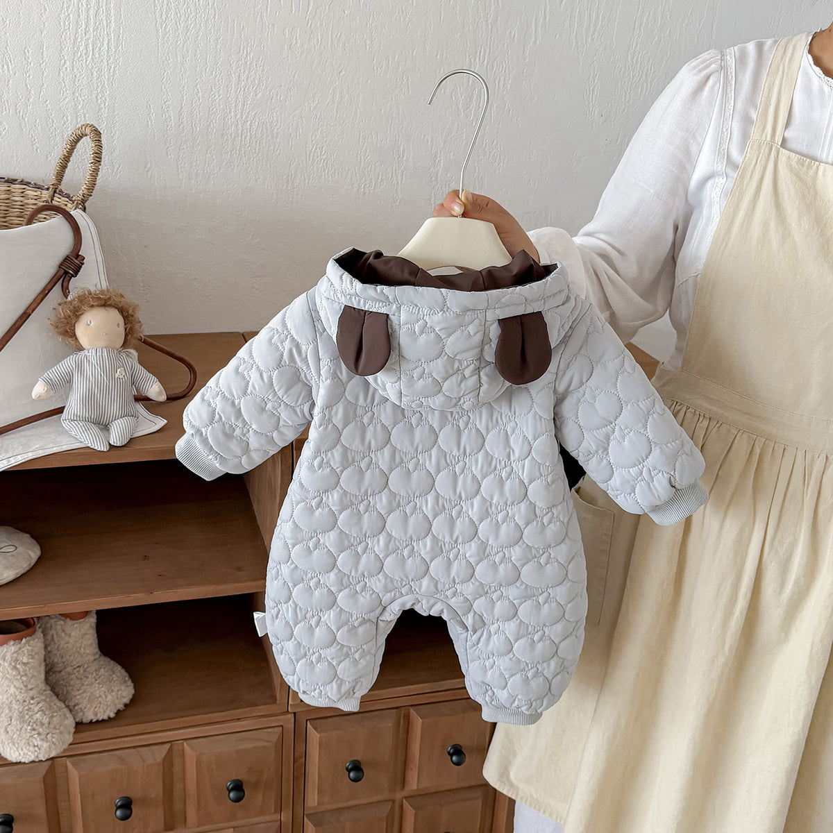 Adorable Animal Hooded Jumpsuit – Soft Cozy Baby Romper for Newborns & Toddlers