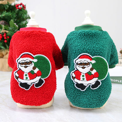 Dog Clothes Autumn and Winter Pet Clothes New Teddy Small Dog Pet Clothing Winter 21 Christmas Tree Fleece