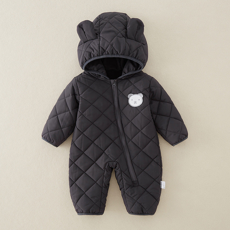 Cute Plush Baby Romper – Adorable Hooded One-Piece Jumpsuit for Little Ones