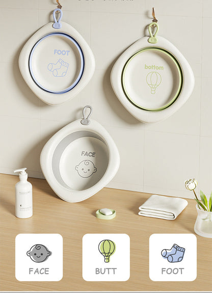 3-Piece Baby Foldable Wash Basin Set – Face, Foot & Bottom Care