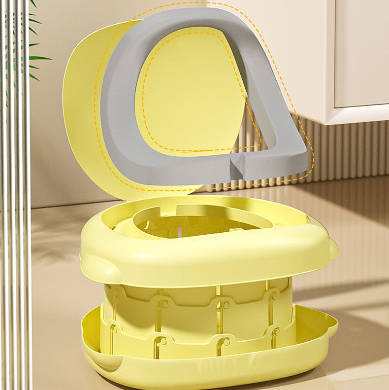 Portable Foldable Toddler Potty – Cute Duck Travel Potty with Soft Seat, Storage Bag & 20 Disposable Bags