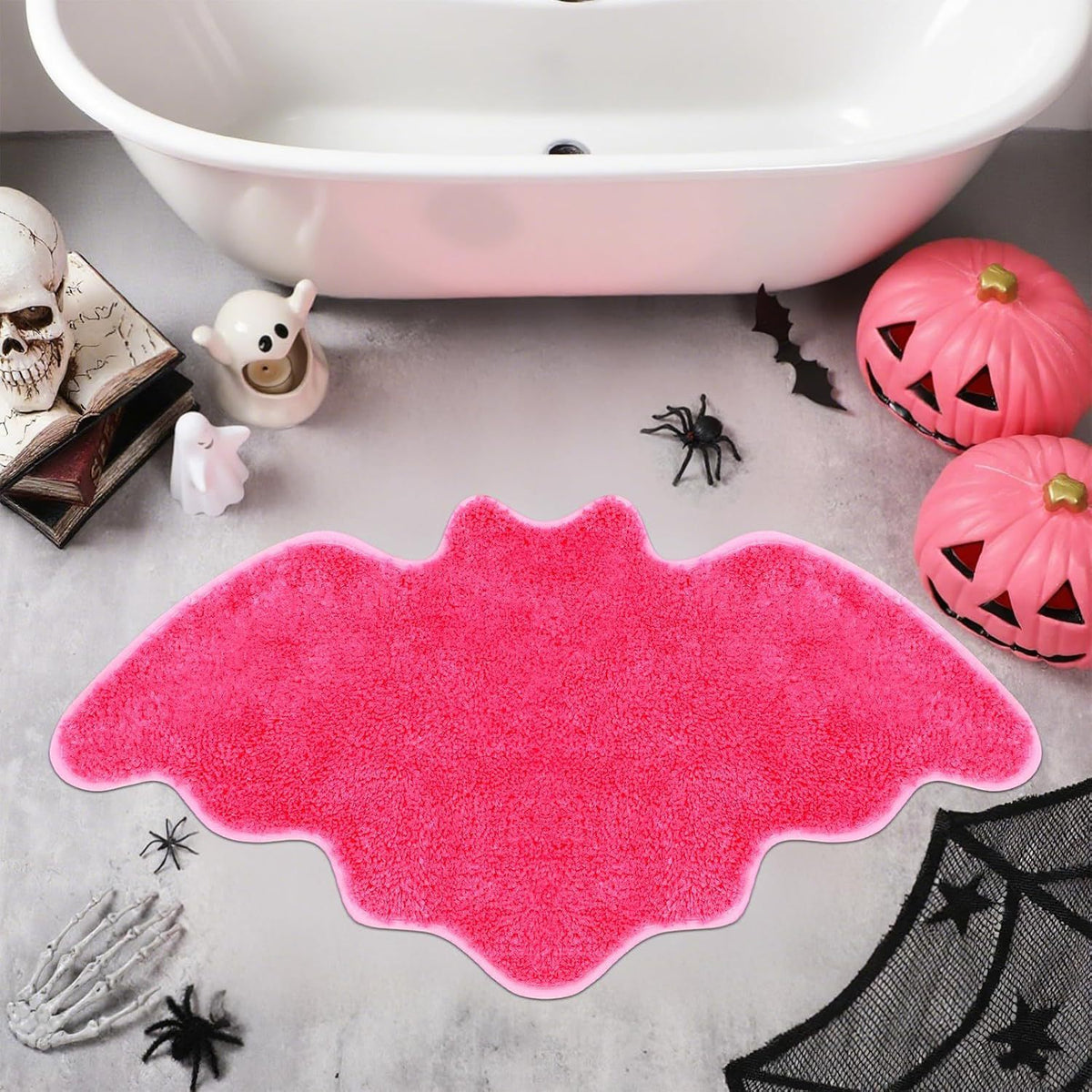 Halloween Alien-Shaped Faux Cashmere Floor Mat, Happy Halloween Funny Gift Home Decor