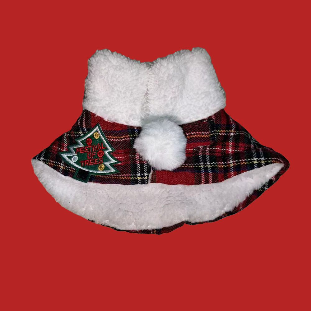 Cat Christmas Cape Dog New Year Shawl Pet Neck Scarf British Shorthair Spring Festival Autumn Winter Clothes Warm