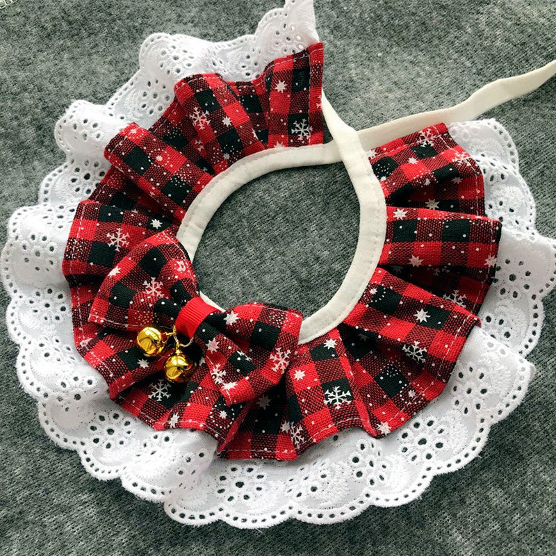 Pet Christmas Bow Tie Christmas Bib Saliva Towel Christmas Scarf Christmas Series Triangle Towel Christmas Bell Jewelry