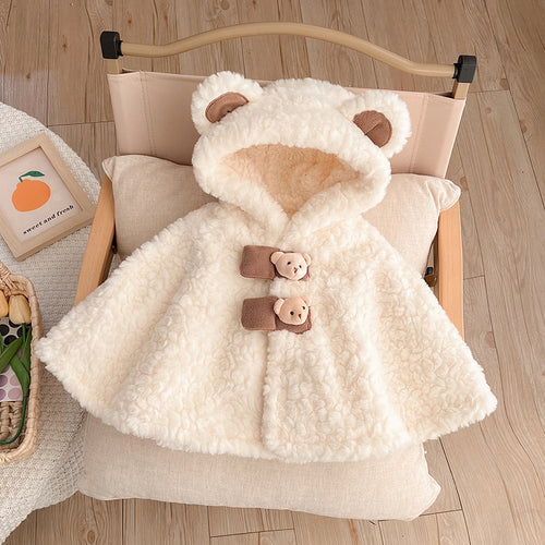 Cozy Bunny Baby Outfit – Soft Hooded Fleece Cloak for Babies & Toddlers
