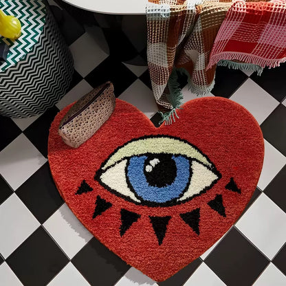 Halloween Alien-Shaped Faux Cashmere Floor Mat, Happy Halloween Funny Gift Home Decor