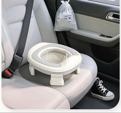 2-in-1 Foldable Toddler Travel Potty – Portable Potty Training Seat with Removable Bowl & Splash Guard