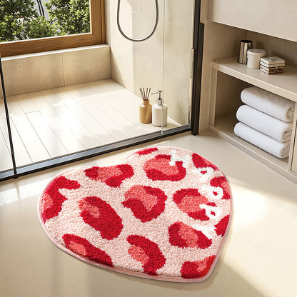 Cute Bathroom Non-Slip Mat, Funny Shaped Velvet Foot Mat, Home Bathtub Mat Home Decor