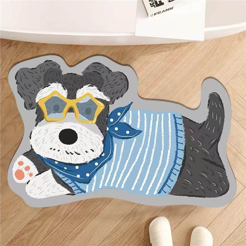 Funny 3D Dog Door Mat, Realistic Puppy Doormat, Cute Animal Rug for Entryway Bedroom & Bathroom