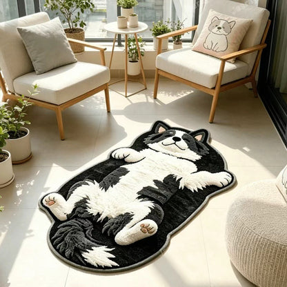3D Sleeping Cat Doormat, Cute Kitten Door Mat, Funny Animal Floor Rug for Bedroom Bathroom & Entryway
