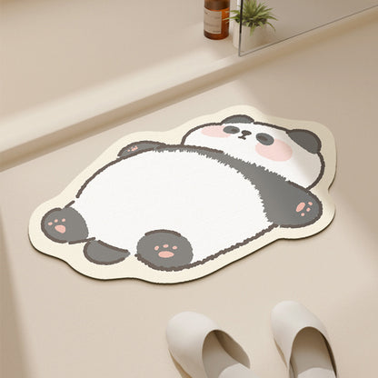 Cute 3D Animal Door Mat, Realistic Kitten Doormat, Funny Pet Rug for Bedroom Bathroom & Entryway