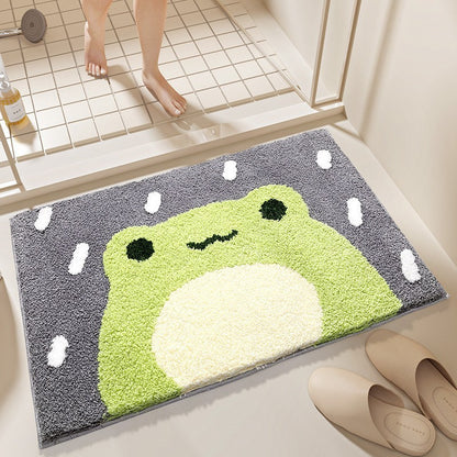 Cute Bathroom Non-Slip Mat, Funny Shaped Velvet Foot Mat, Home Bathtub Mat Home Decor