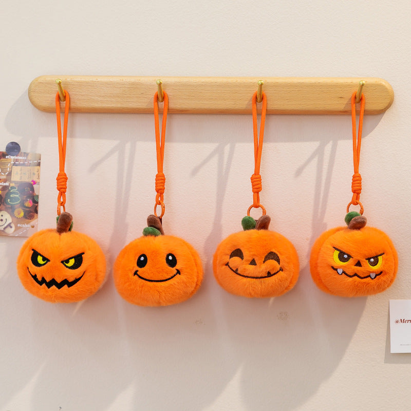 Halloween Pumpkin Plush Toy Pendant Keychain Ghost Pumpkin Doll