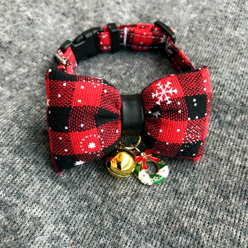 Pet Christmas Bow Tie Christmas Bib Saliva Towel Christmas Scarf Christmas Series Triangle Towel Christmas Bell Jewelry