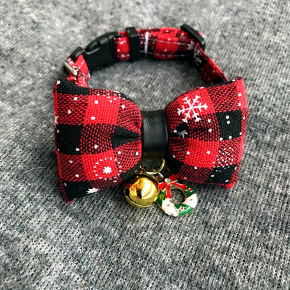 Pet Christmas Bow Tie Christmas Bib Saliva Towel Christmas Scarf Christmas Series Triangle Towel Christmas Bell Jewelry