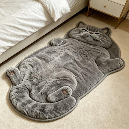3D Sleeping Cat Doormat, Cute Kitten Door Mat, Funny Animal Floor Rug for Bedroom Bathroom & Entryway