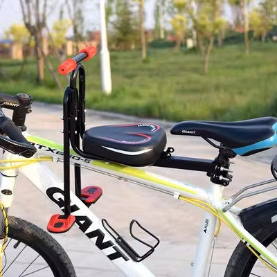 Front Mounted Child Bike Seat with Safety Guard & Footrests