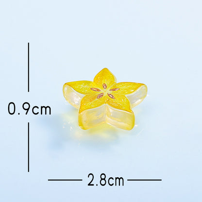 Miniature Landscape Creative Simulation Pineapple and Peach Food Toys Cute Figurines DIY Decorations Blind Bag Accessories Desktop Small Ornaments