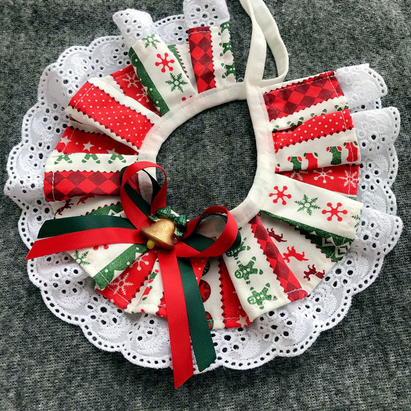 Pet Christmas Bow Tie Christmas Bib Saliva Towel Christmas Scarf Christmas Series Triangle Towel Christmas Bell Jewelry